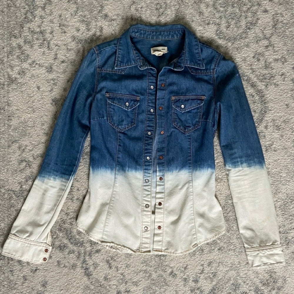 Ombré Demin Collar Shirt